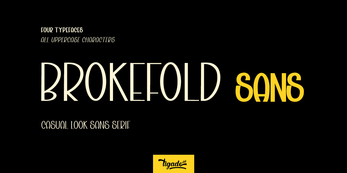 Brokefold Sans Bold Font preview
